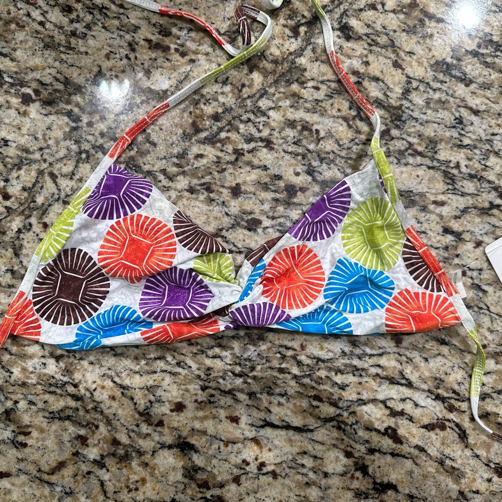 L Space large bikini top, multi color, nwt